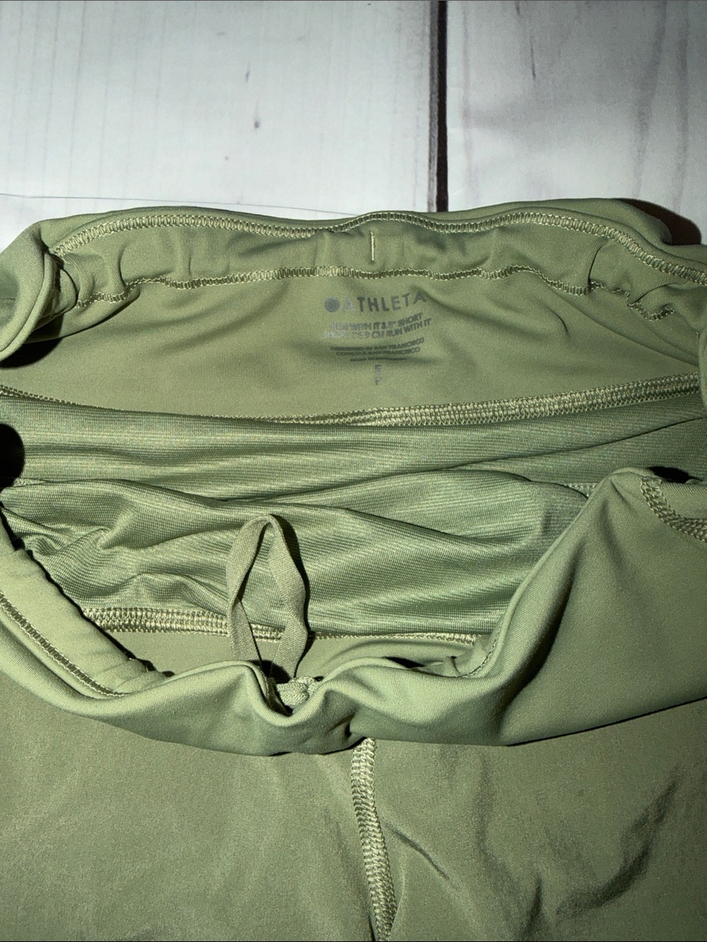 Athleta Women’s Olive Green Athletic Shorts - Picture 2 of 7